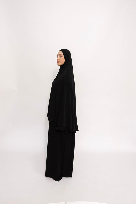 Premium Jersey Khimaar set - Black