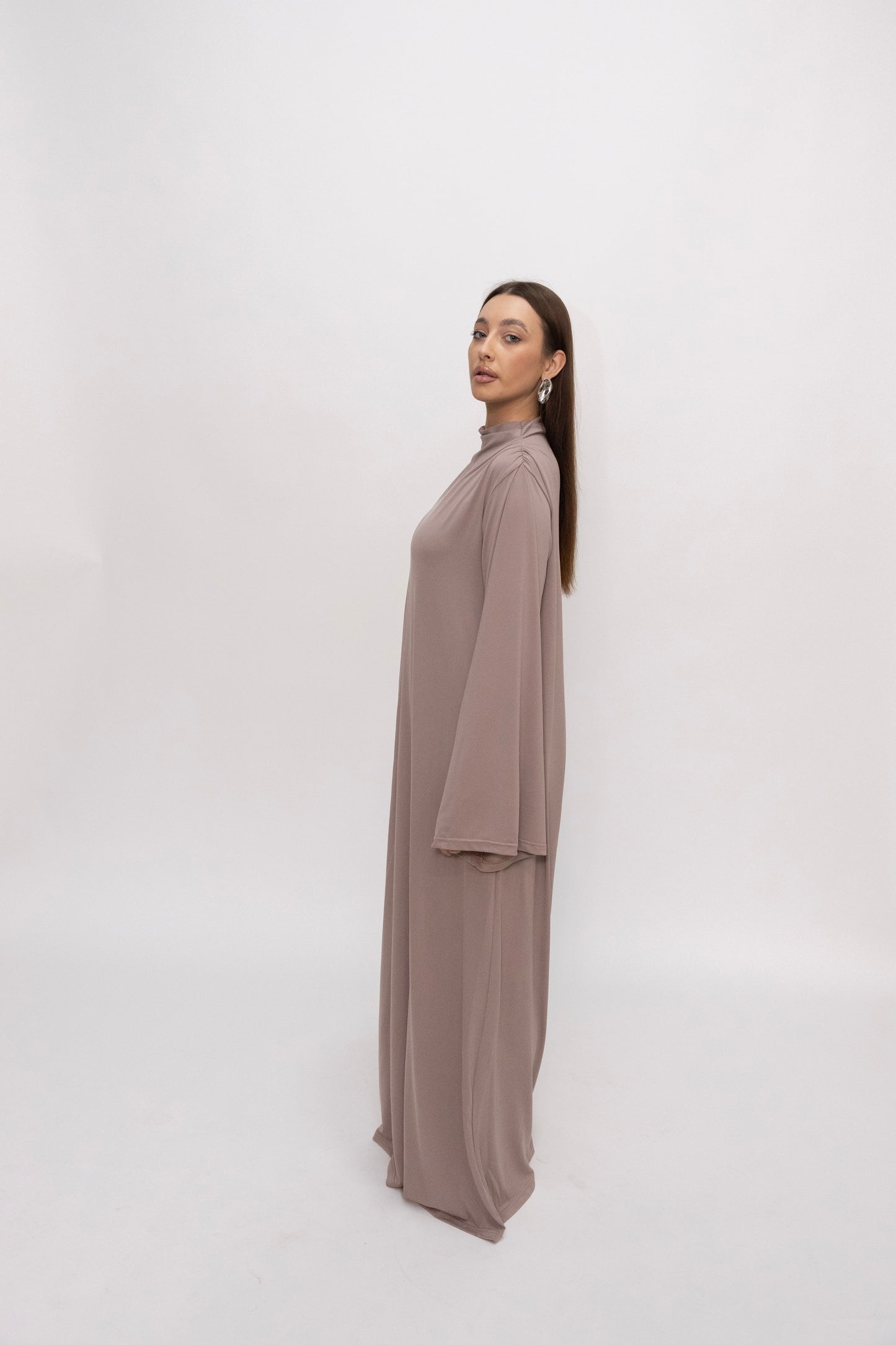 Premium Jersey Khimaar set - Clay