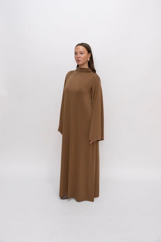 Premium Jersey Khimaar set - Walnut