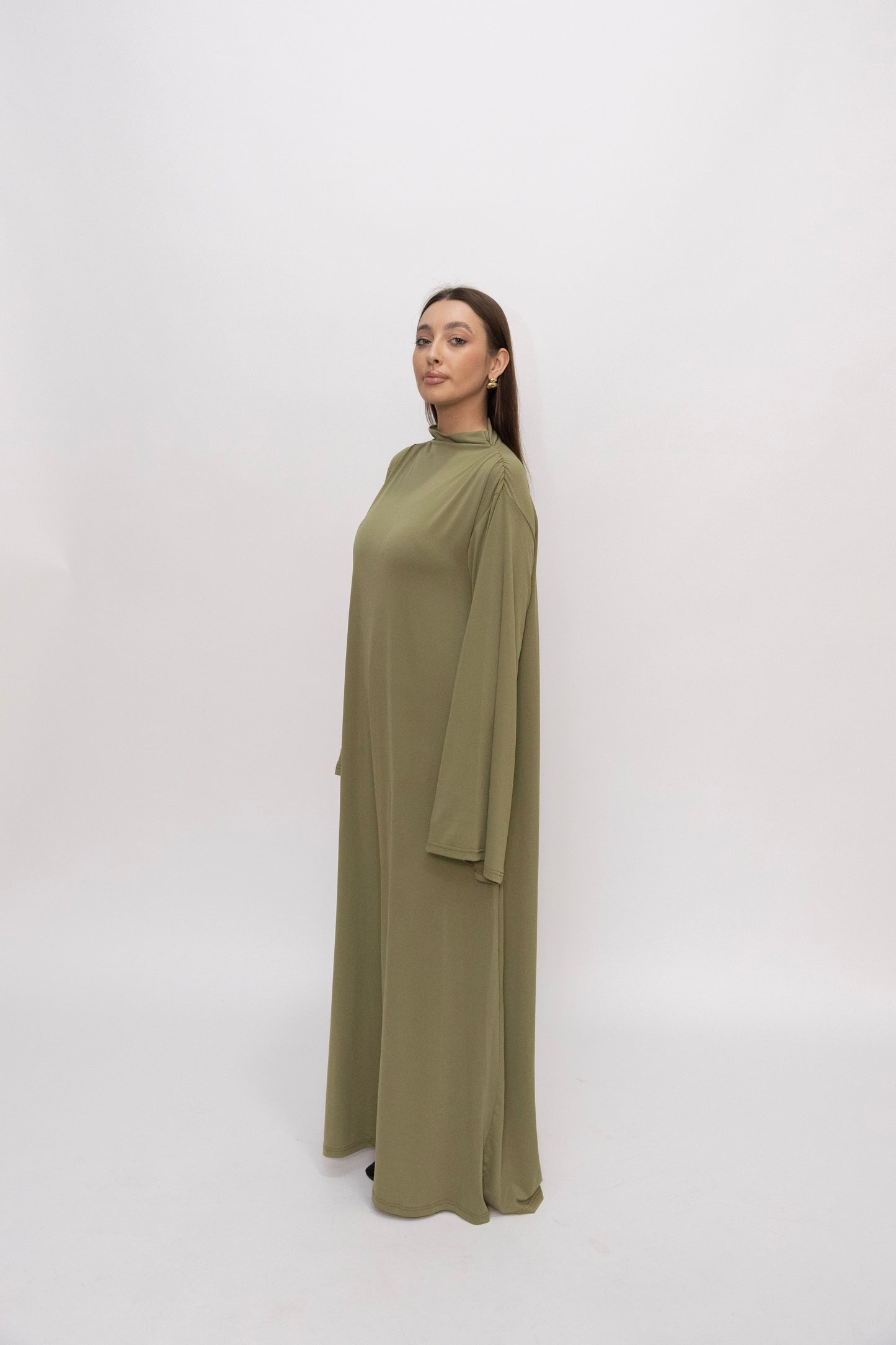 Premium Jersey Khimaar set - Moss Green