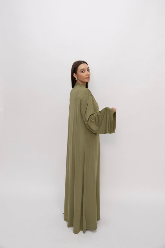 Premium Jersey Khimaar set - Moss Green