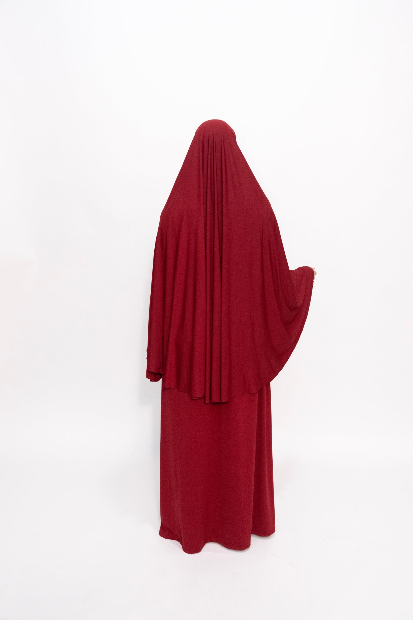 Premium Jersey Khimaar set - Burgundy