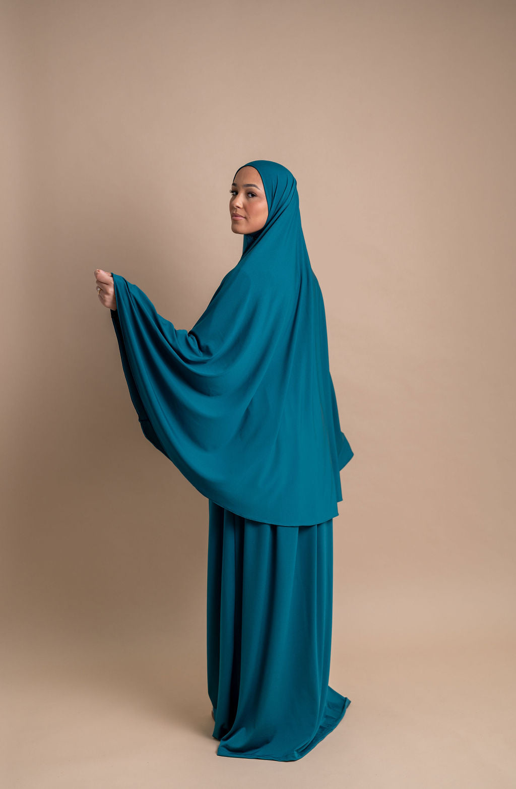 Premium Jersey Khimaar set - Petrol