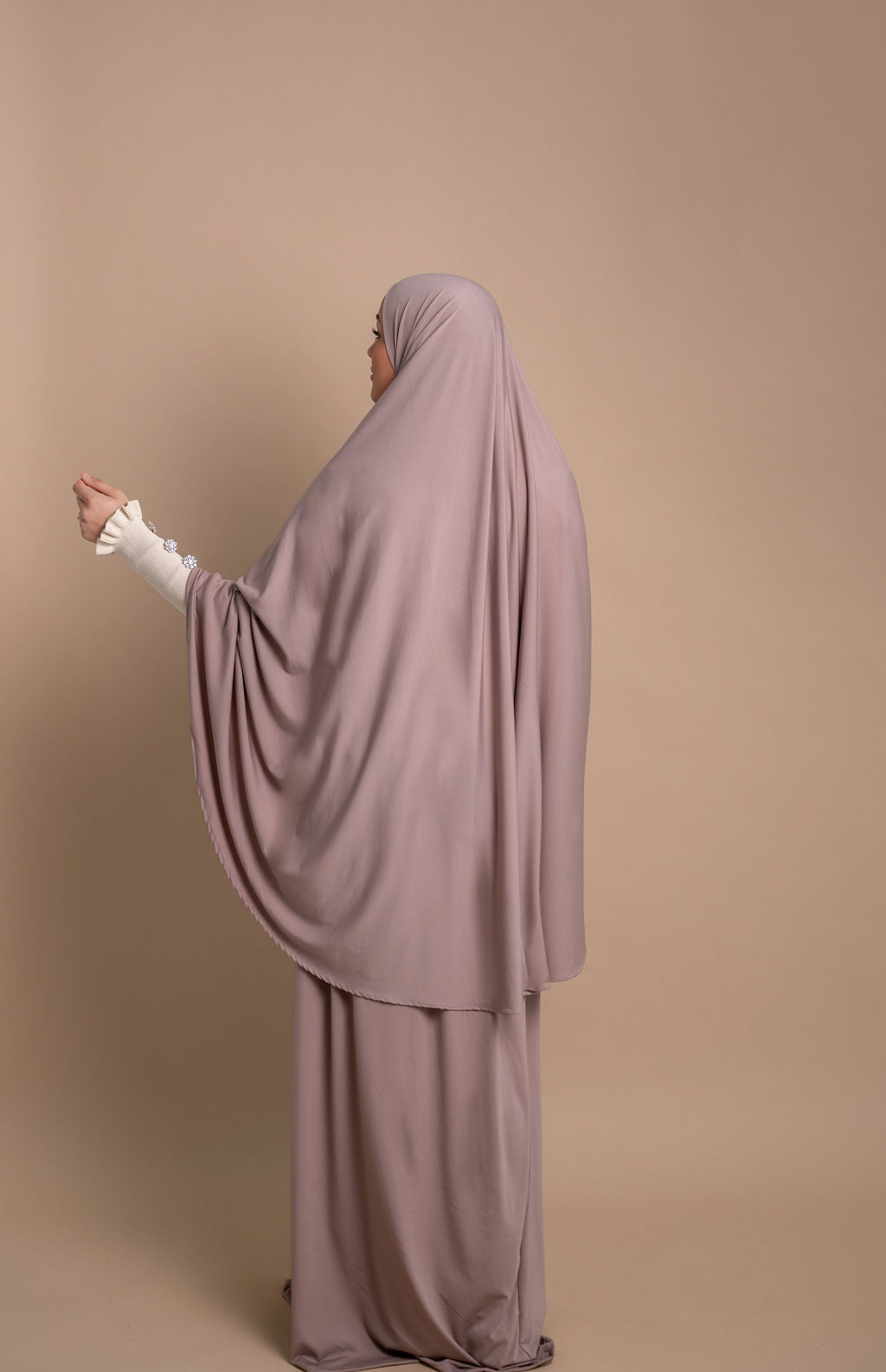 Premium Jersey Khimaar set - Clay