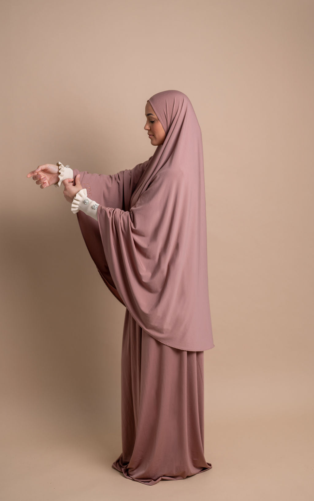 Premium Jersey Khimaar set - Light Cinnamon