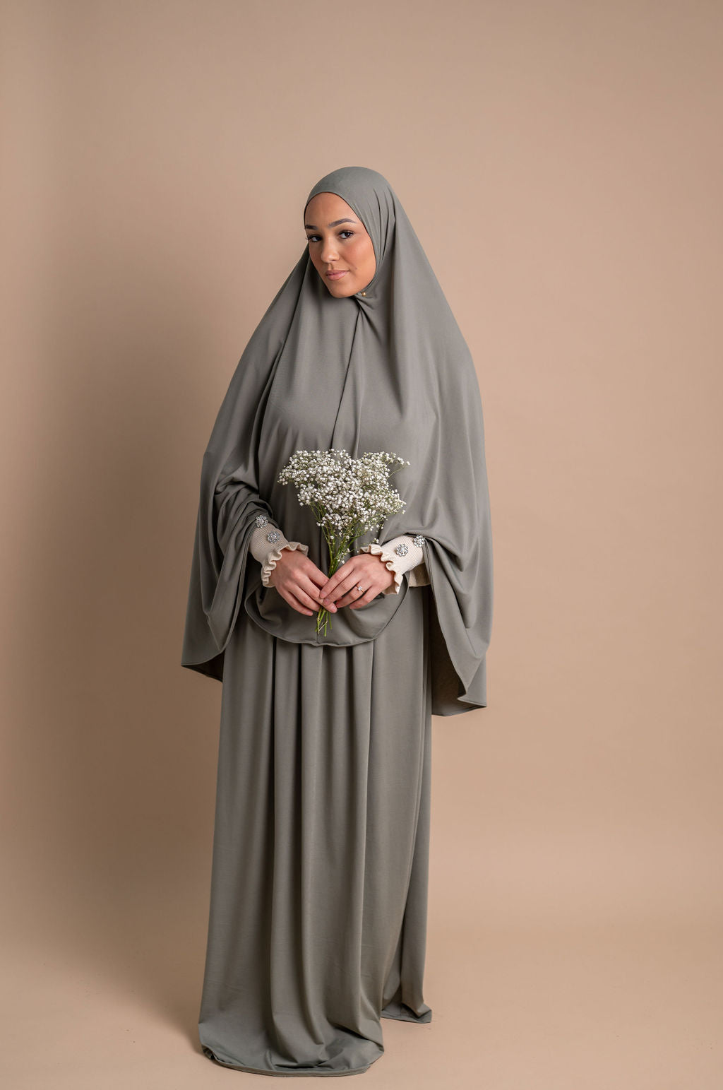 Premium Jersey Khimaar set - Sage Green