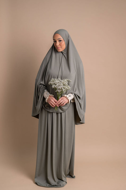 Premium Jersey Khimaar set - Sage Green