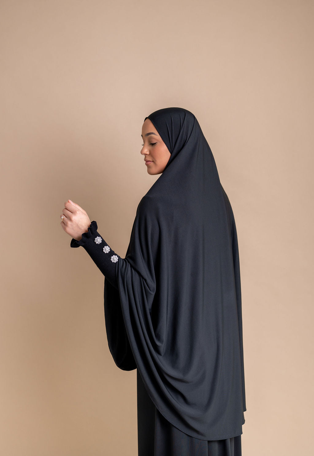 Premium Jersey Khimaar set - Black