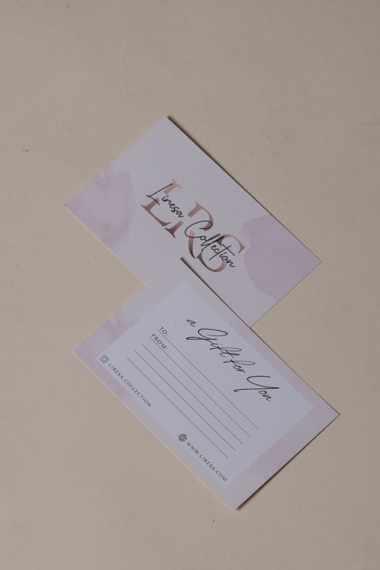 Card with personalized text