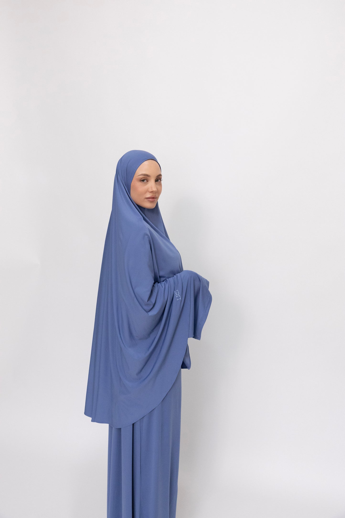 Premium Jersey Khimaar set - Saphire Mist
