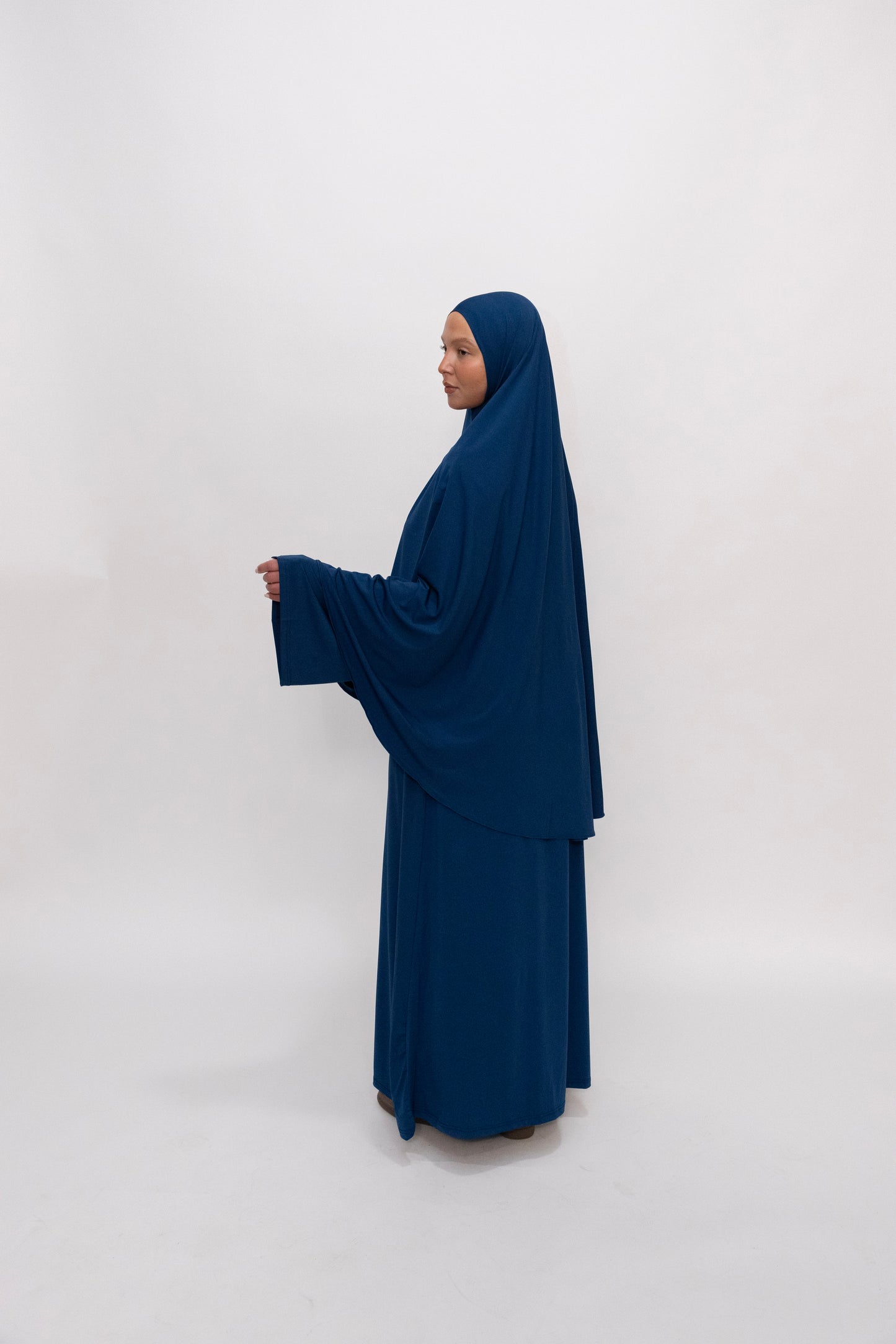 Premium Jersey Khimaar set -  Navy Blue