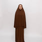 Premium Jersey Khimaar set -  Chocolate