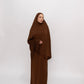 Premium Jersey Khimaar set -  Chocolate