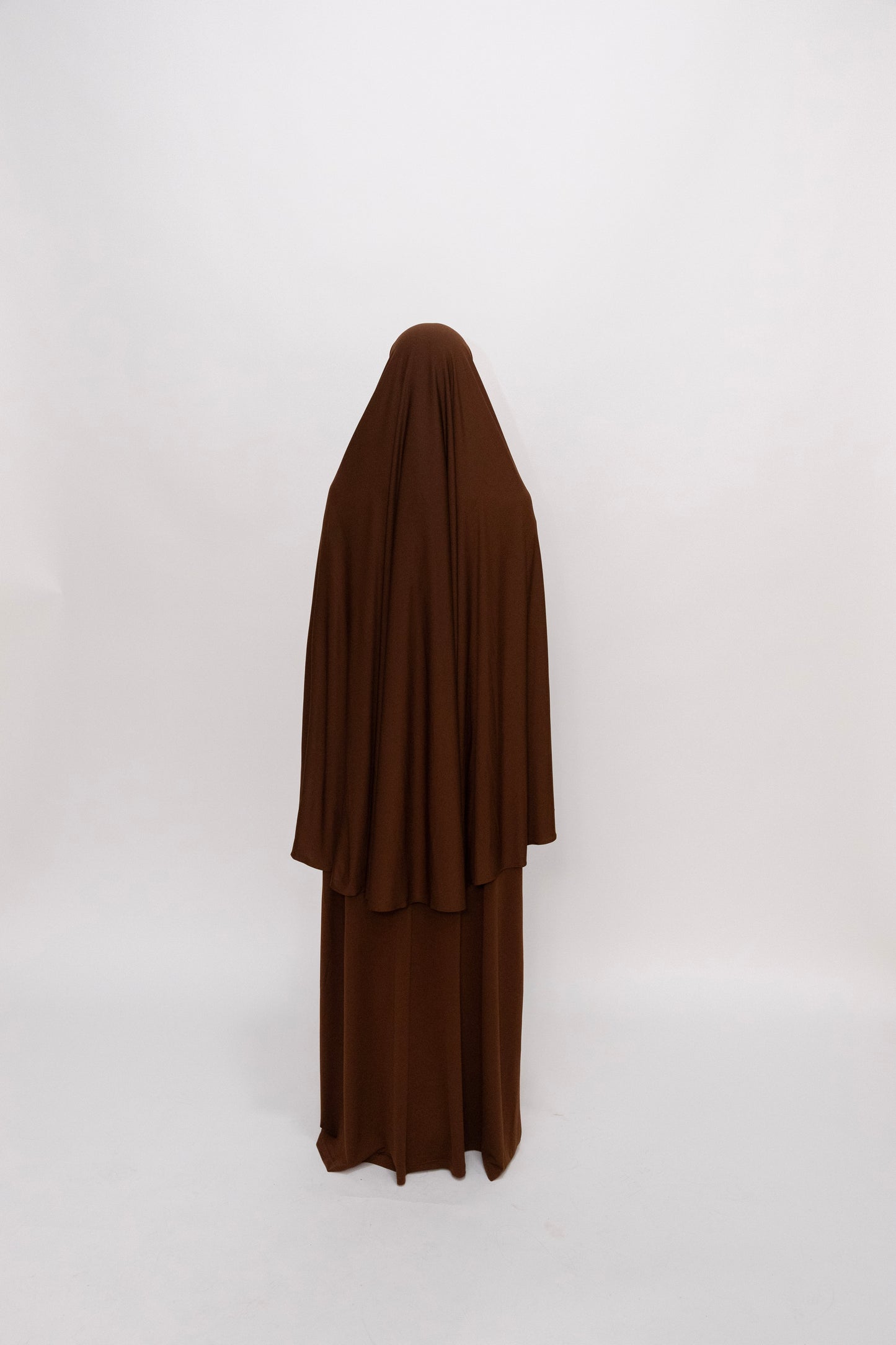 Premium Jersey Khimaar set -  Chocolate