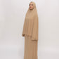 Premium Jersey Khimaar set -  Sandy Taupe