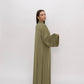 Premium Jersey Khimaar set -  Moss Green