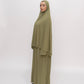 Premium Jersey Khimaar set -  Moss Green