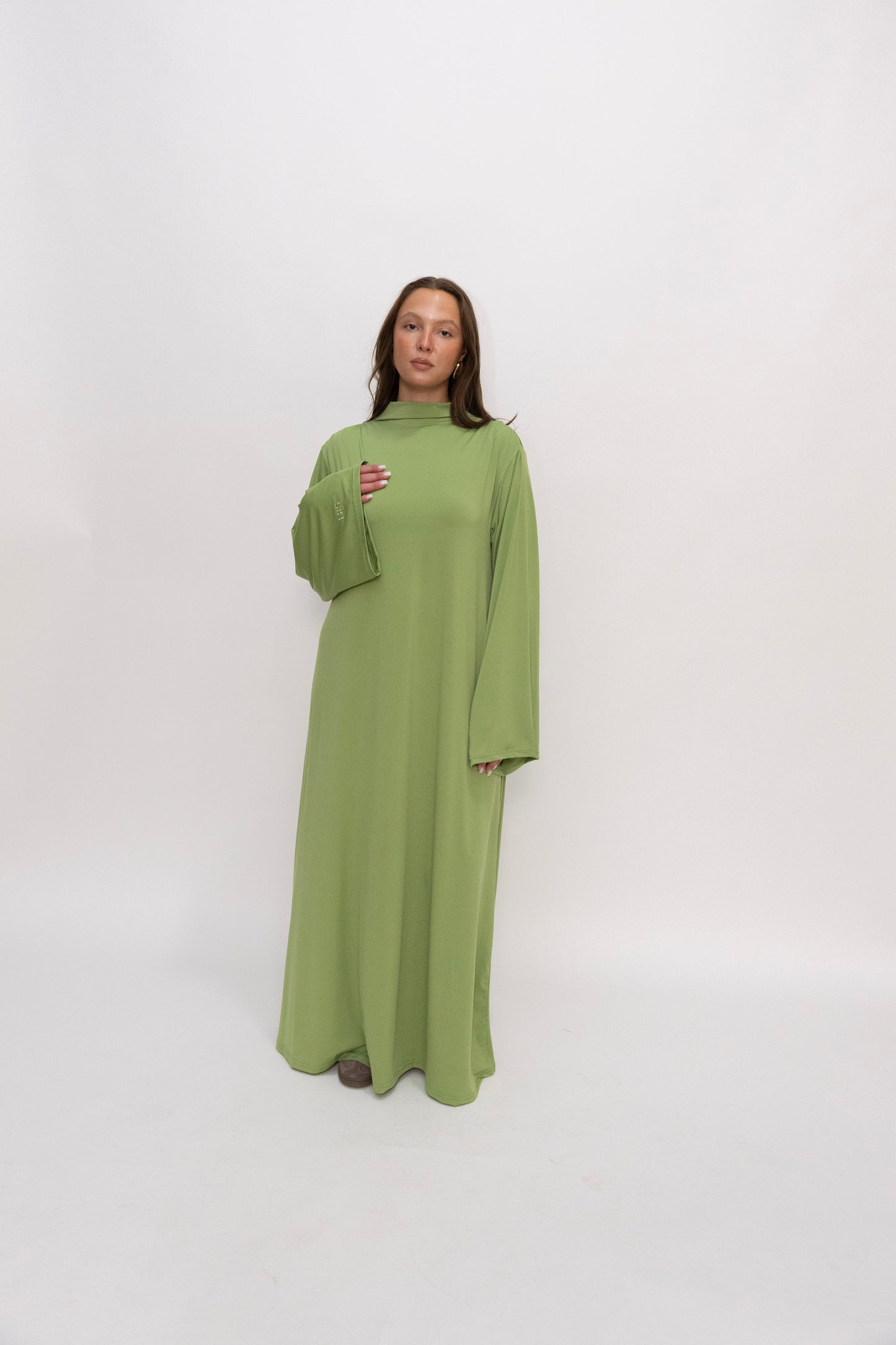Premium Jersey Khimaar set - Leaf Green