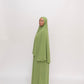 Premium Jersey Khimaar set - Leaf Green