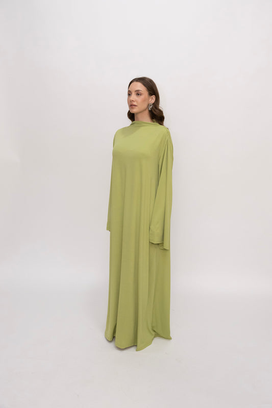 Premium Jersey Khimaar set - Pistachio