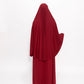 Premium Jersey Khimaar set - Burgundy