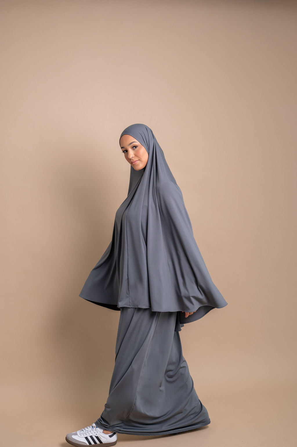 Premium Jersey Khimaar set - Grey