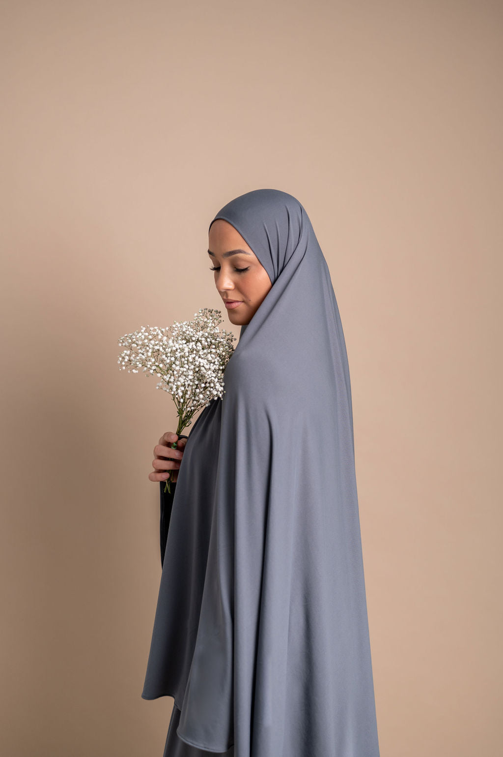 Premium Jersey Khimaar set - Grey