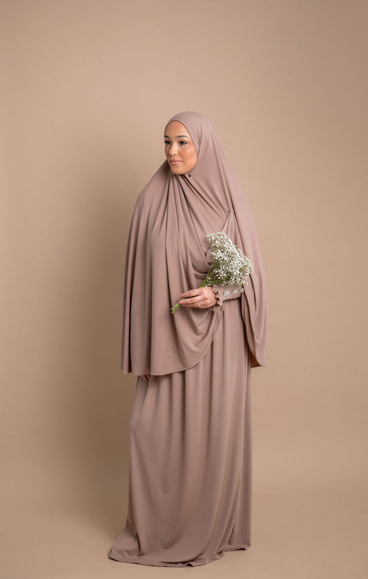 Premium Jersey Khimaar set - Sand
